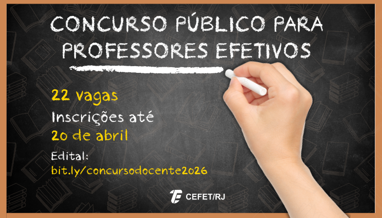 Cefet/RJ abre 22 vagas em concurso para professores efetivos