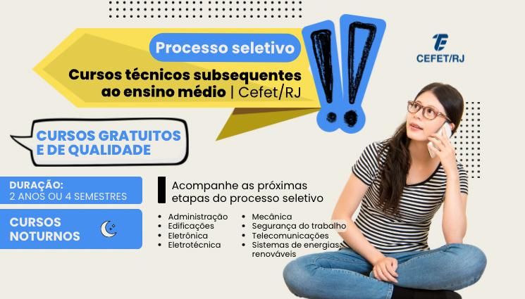 Acompanhe as próximas etapas do processo seletivo dos cursos técnicos subsequentes